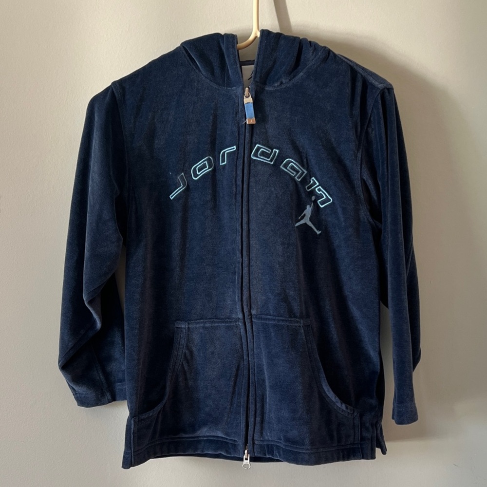 Jordan Kids Dark Blue Full-Zip Hoodie and pants set